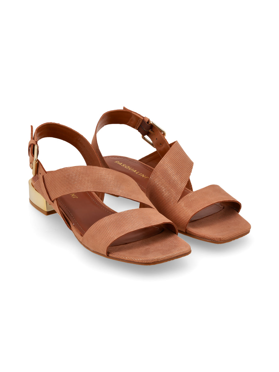 Sandalia New Tess Cognac Glow