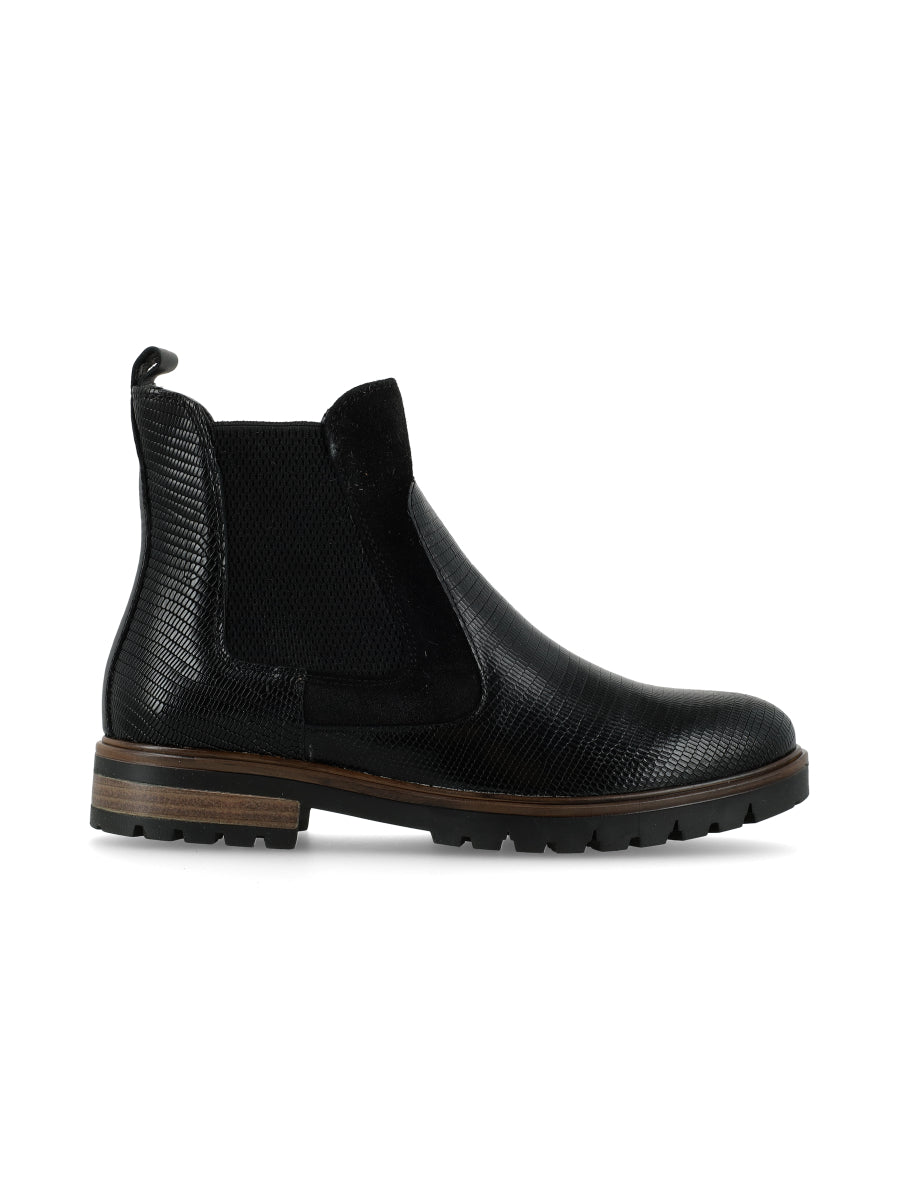 Bota New Frida Reptil Negro