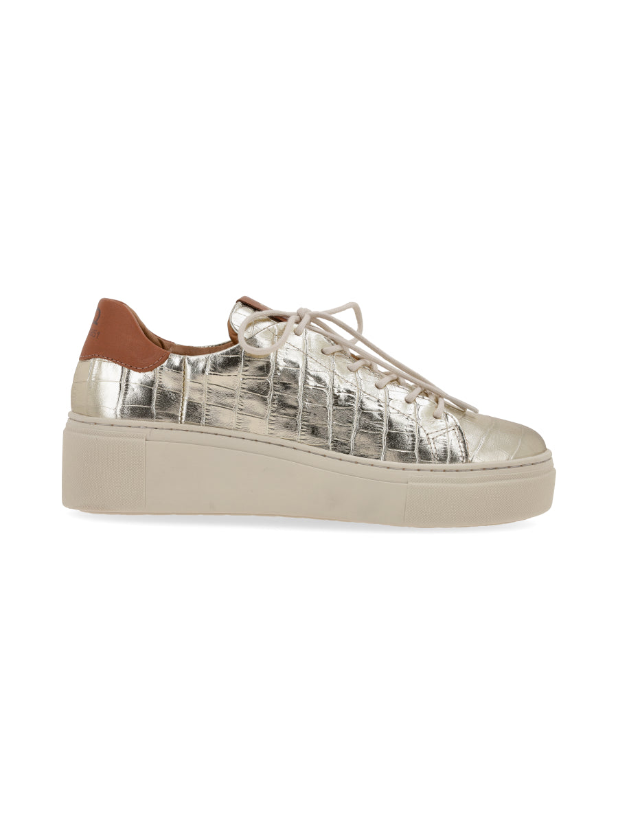 Sneaker Adelaida Dorado/Croco