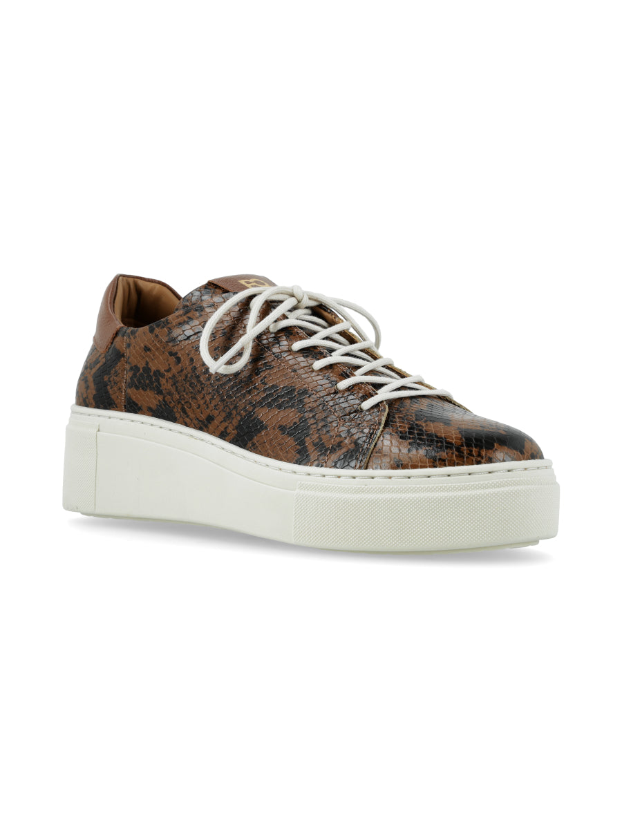 Sneaker Adelaida Reptil Cognac