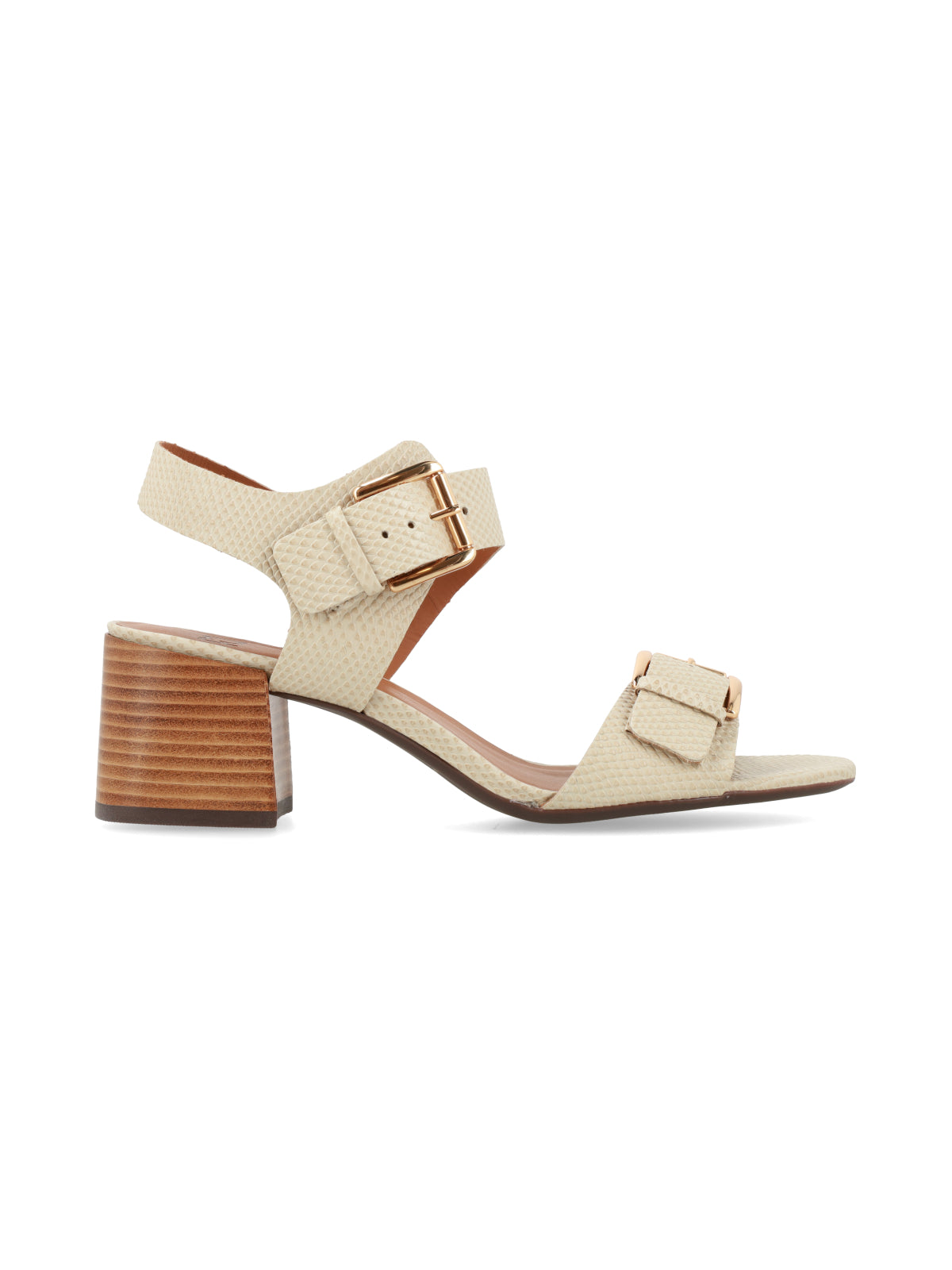 Sandalia Steve Reptil Off White
