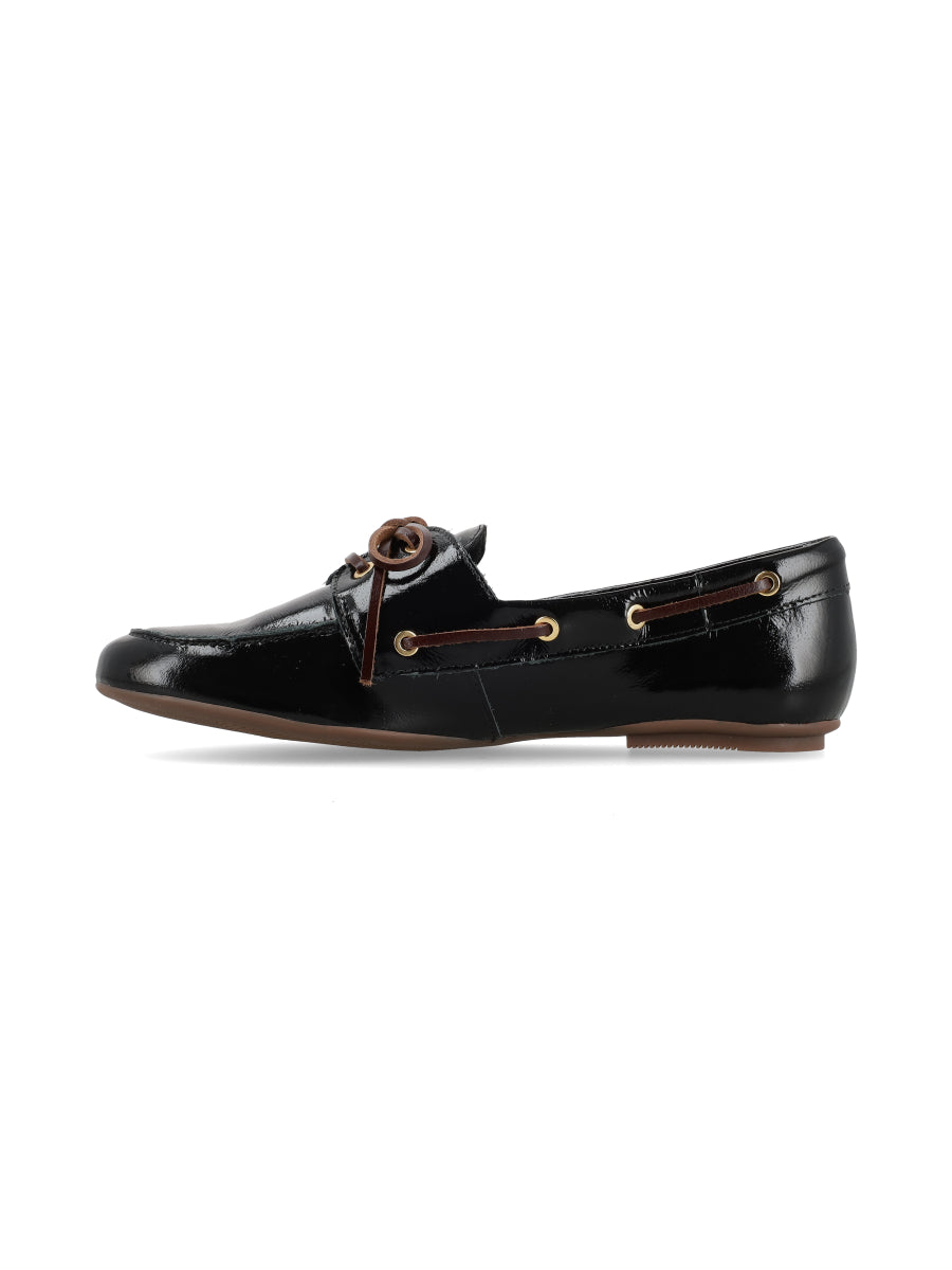 Mocasin Fico Negro Charol