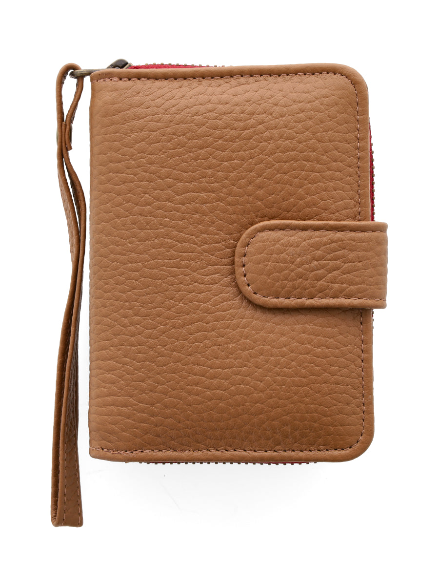 Billetera Tulipan Cognac Mix