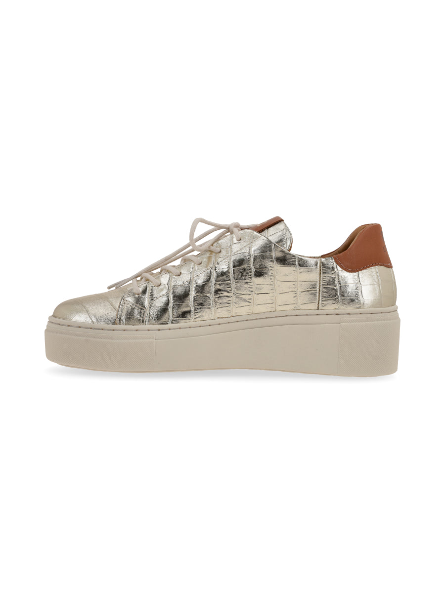 Sneaker Adelaida Dorado/Croco