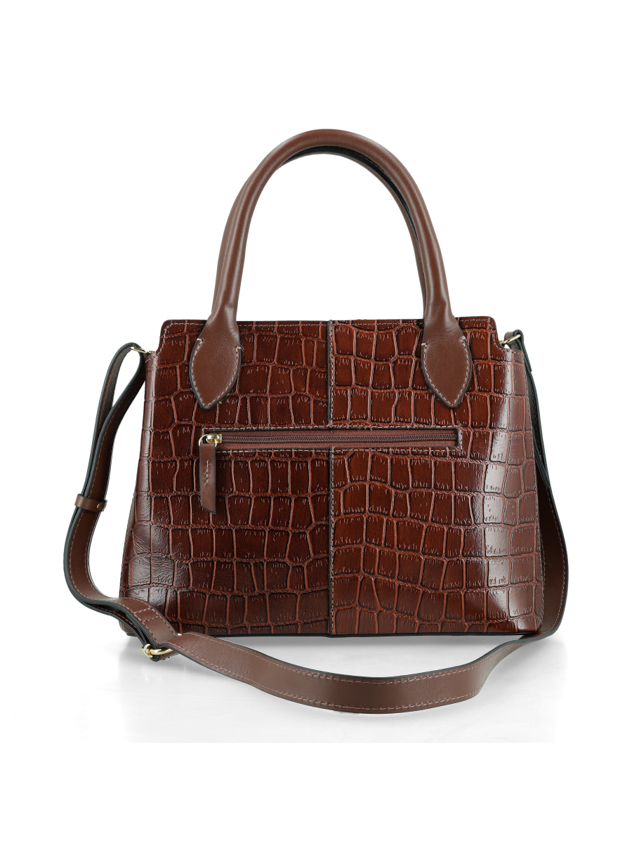 Carteras Malvina Chocolate Croco