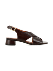 Sandalia Viena Reptil Chocolate