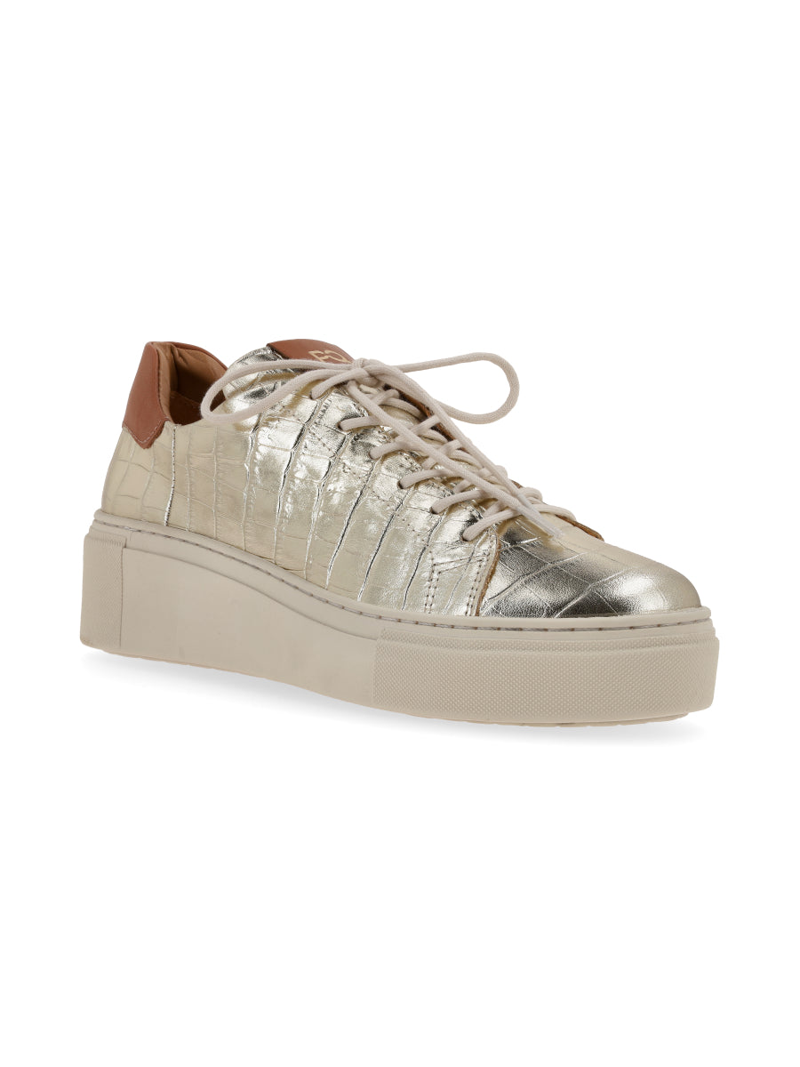 Sneaker Adelaida Dorado/Croco