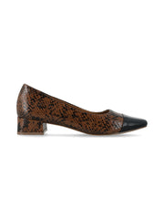 Zapato Quiz Reptil Cognac