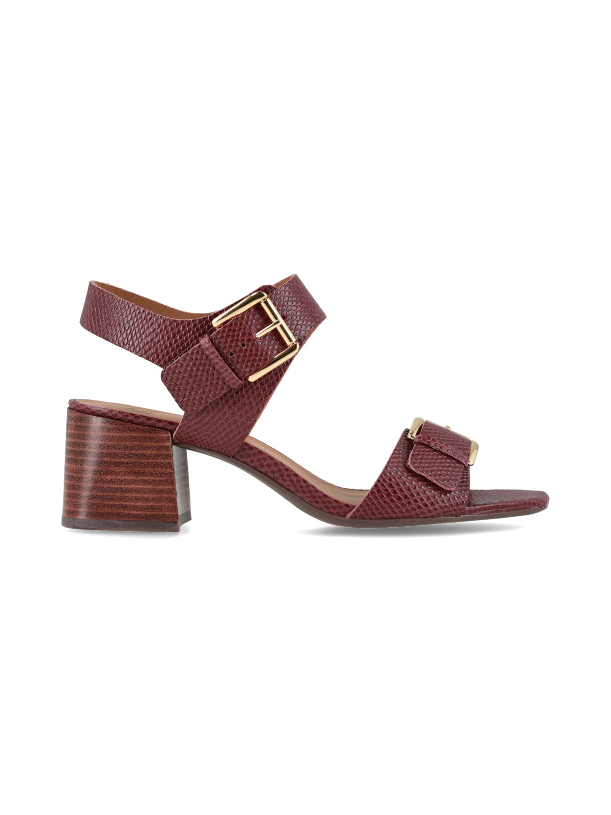 Sandalia Steve Reptil Burgundy
