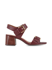 Sandalia Steve Reptil Burgundy