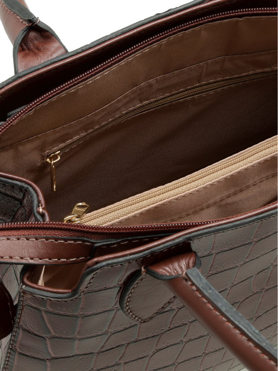 Carteras Malvina Chocolate Croco