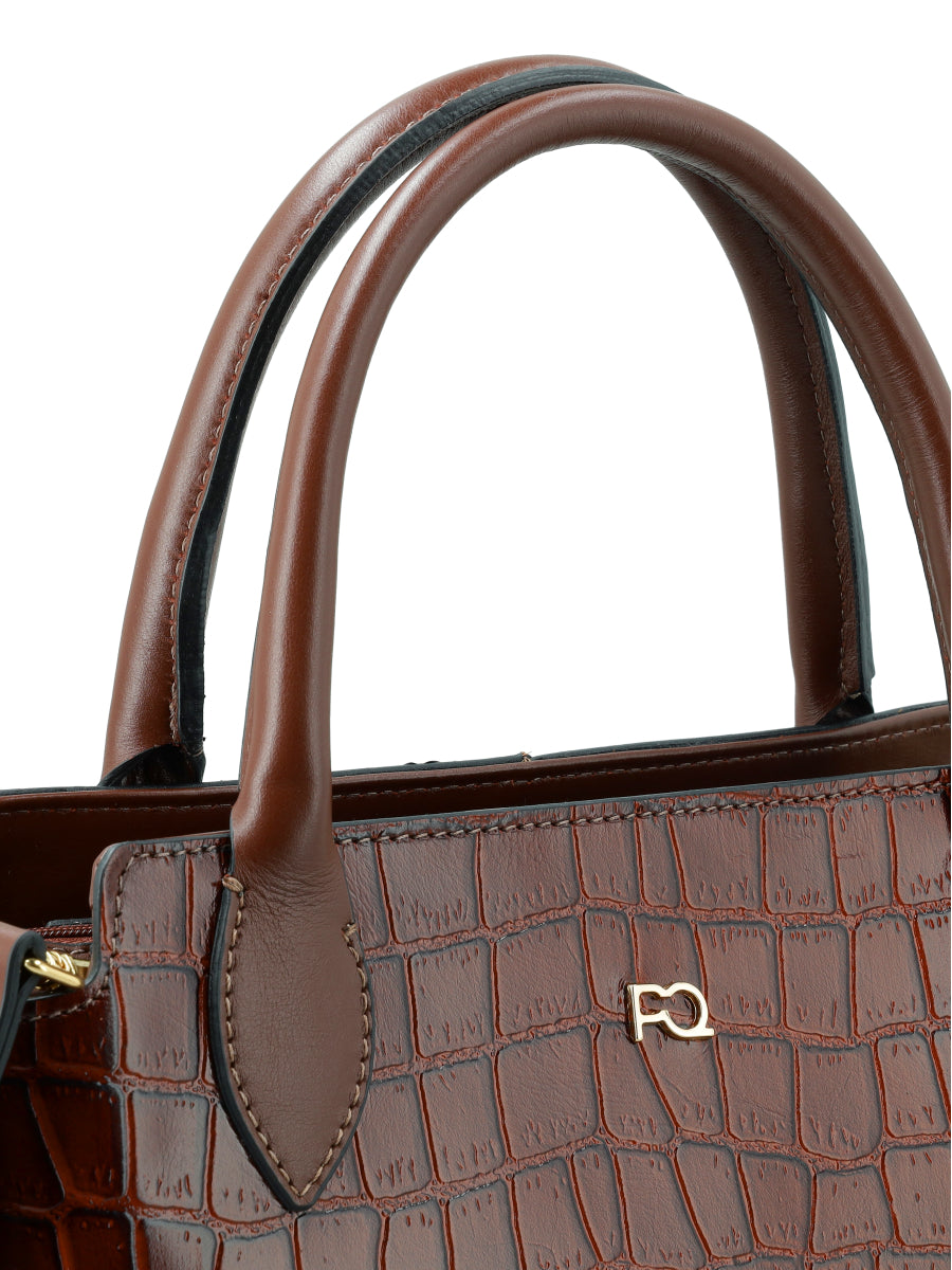 Carteras Malvina Chocolate Croco