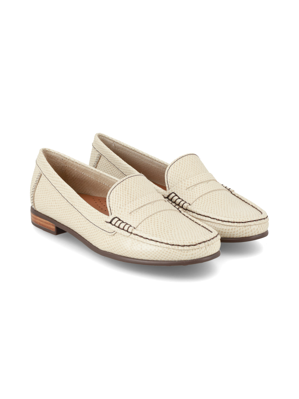 Mocasin Galgo Reptil Crema