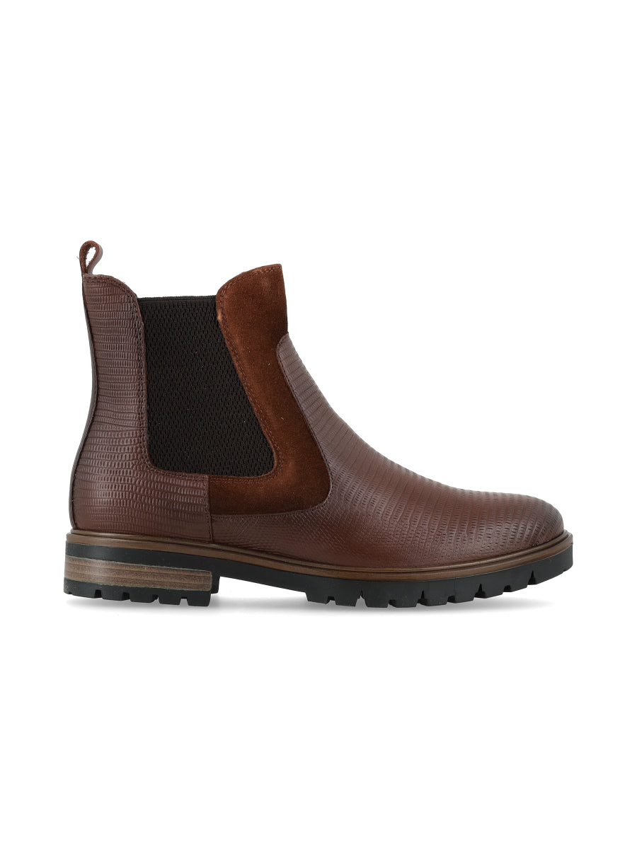 Bota New Frida Reptil Chocolate