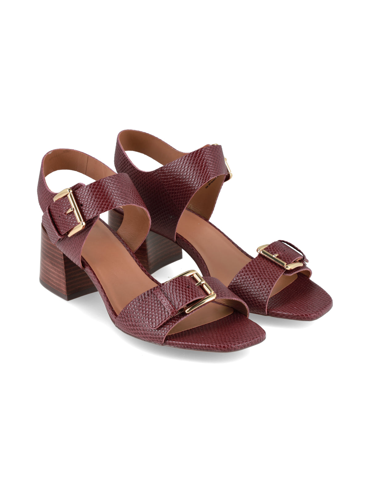 Sandalia Steve Reptil Burgundy