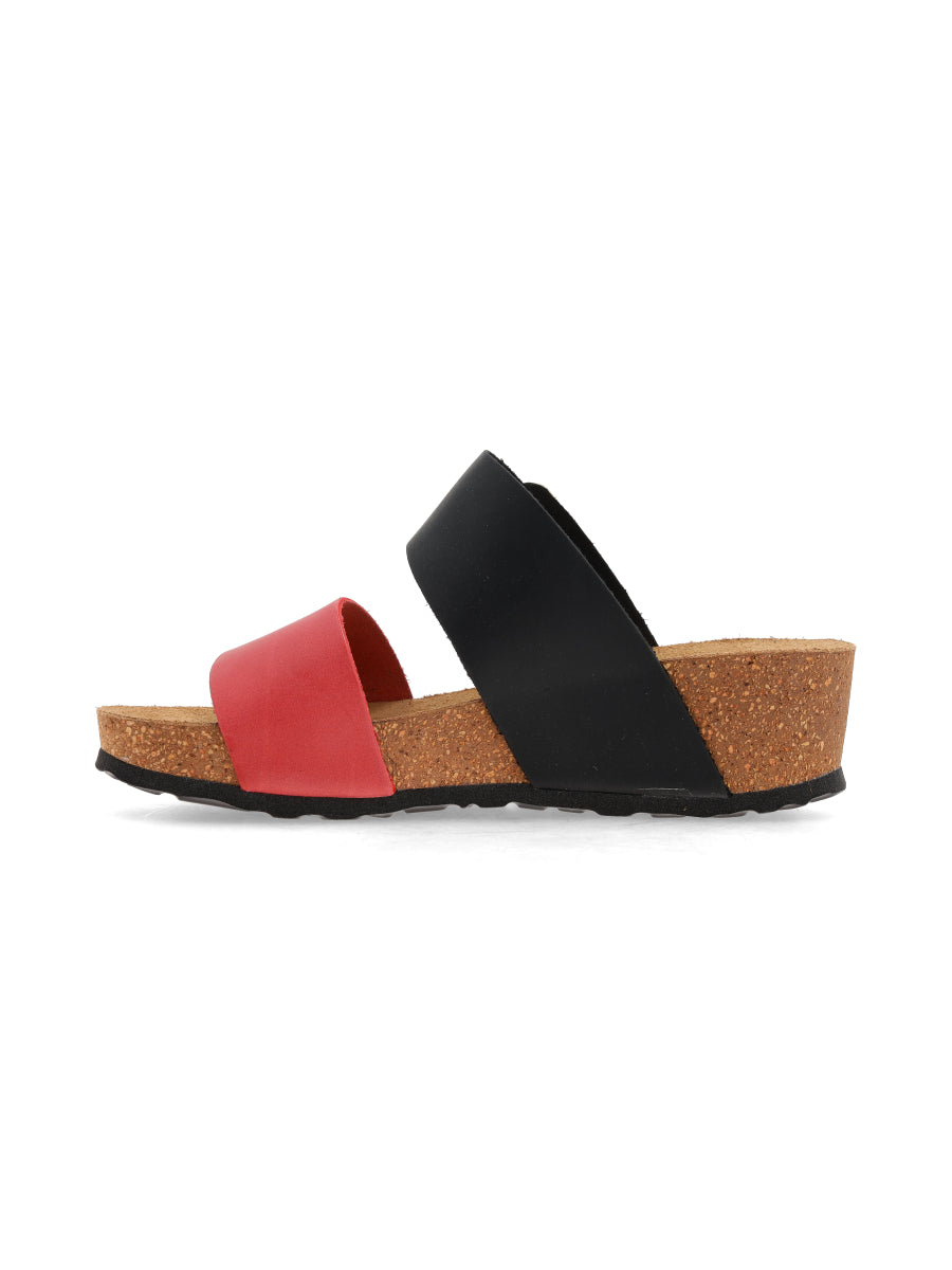 Sandalia Toka Negro/Rojo