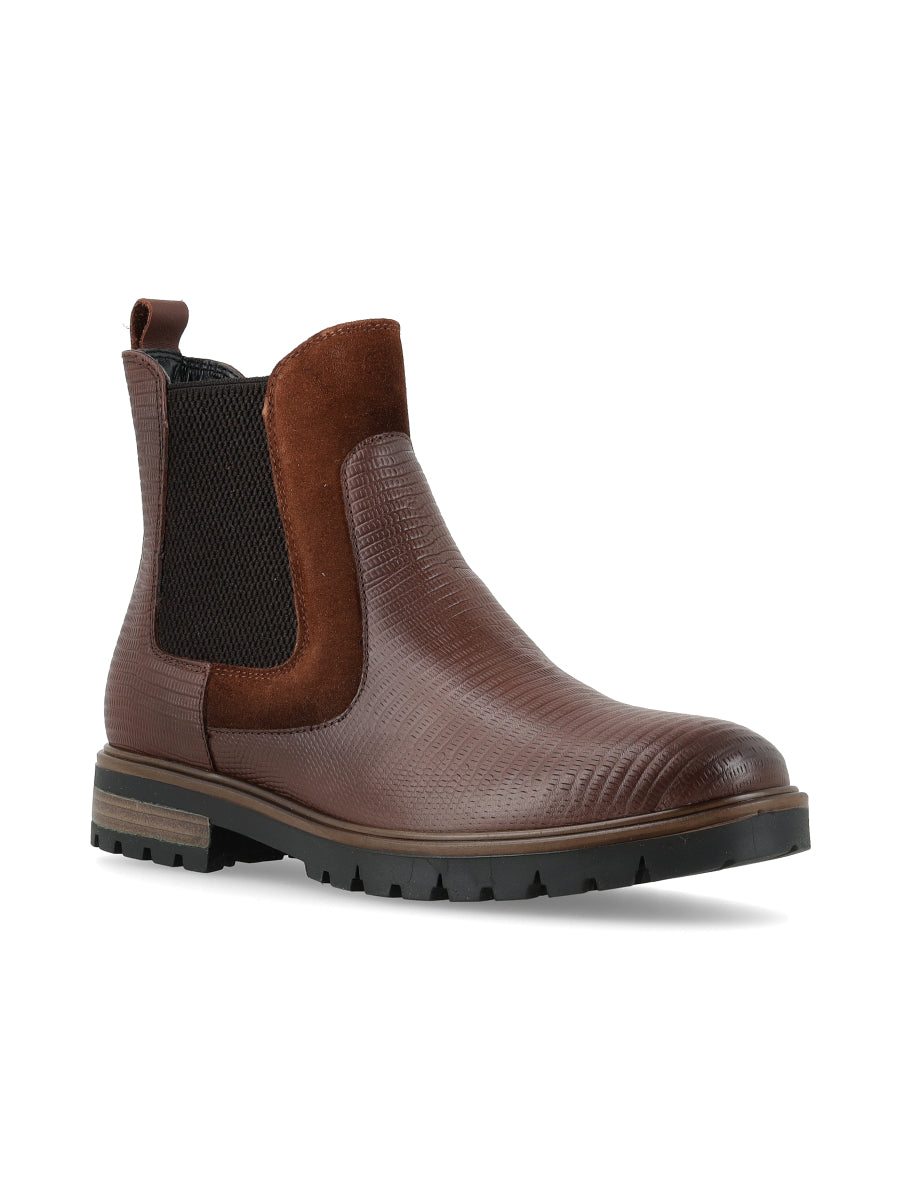 Bota New Frida Reptil Chocolate