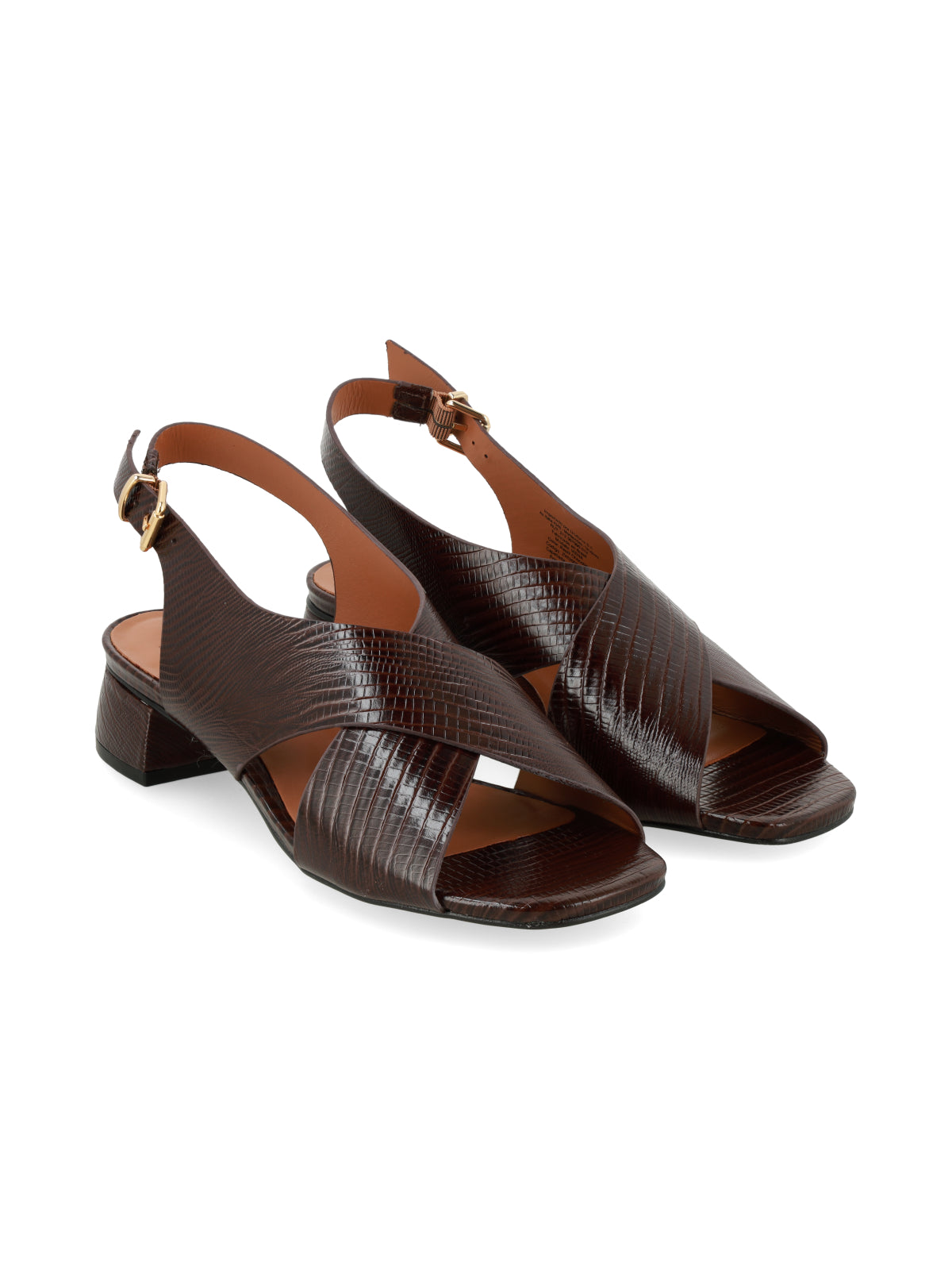 Sandalia Viena Reptil Chocolate