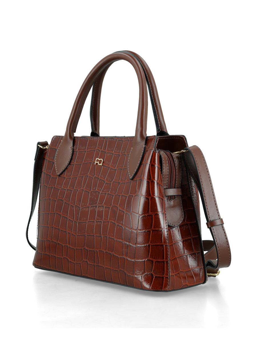 Carteras Malvina Chocolate Croco