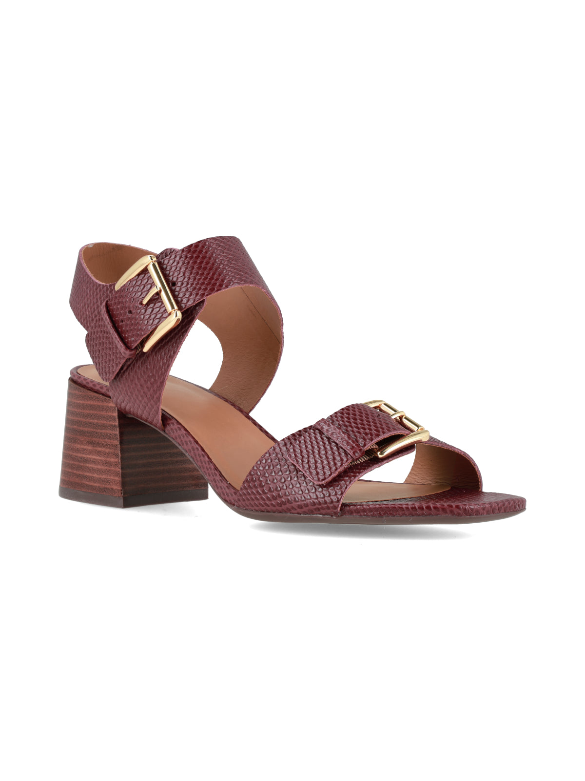 Sandalia Steve Reptil Burgundy