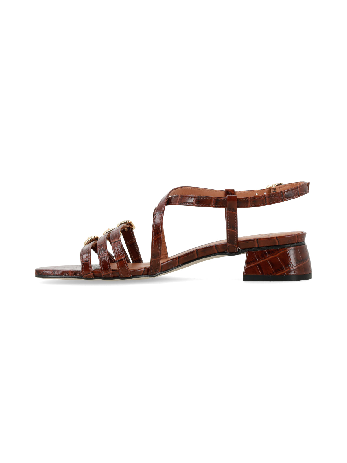 Sandalia Celeste Chocolate Croco
