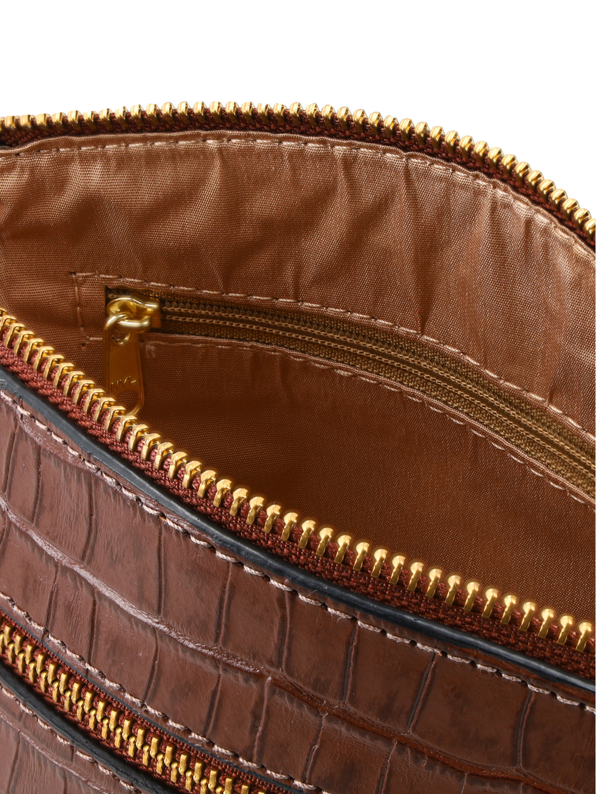 Cartera Claire Chocolate Croco