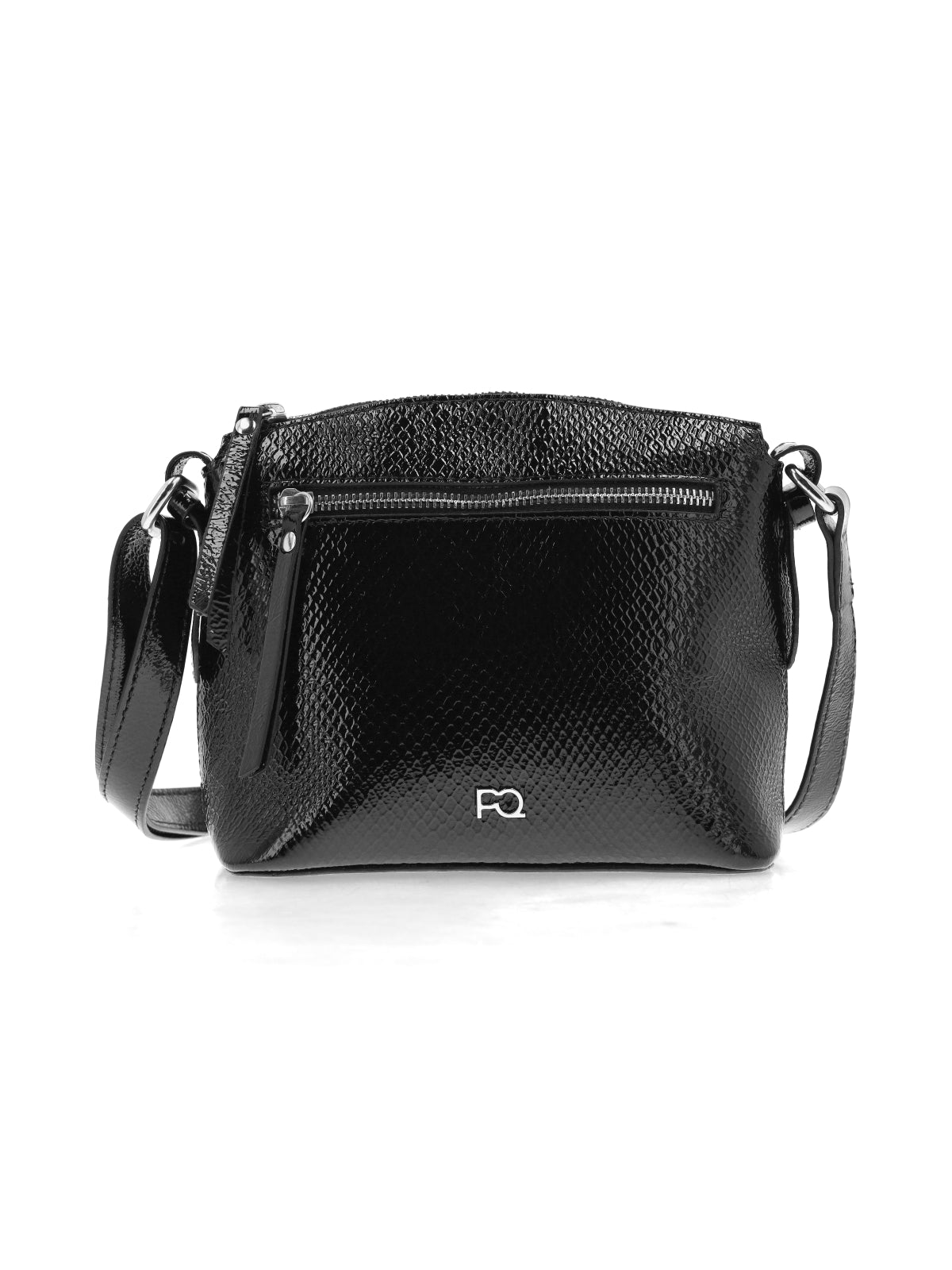 Cartera Claire Negro Reptil Charol