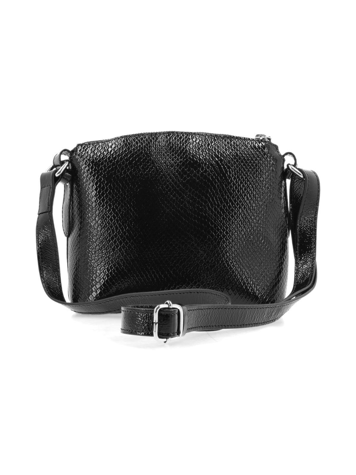 Cartera Claire Negro Reptil Charol