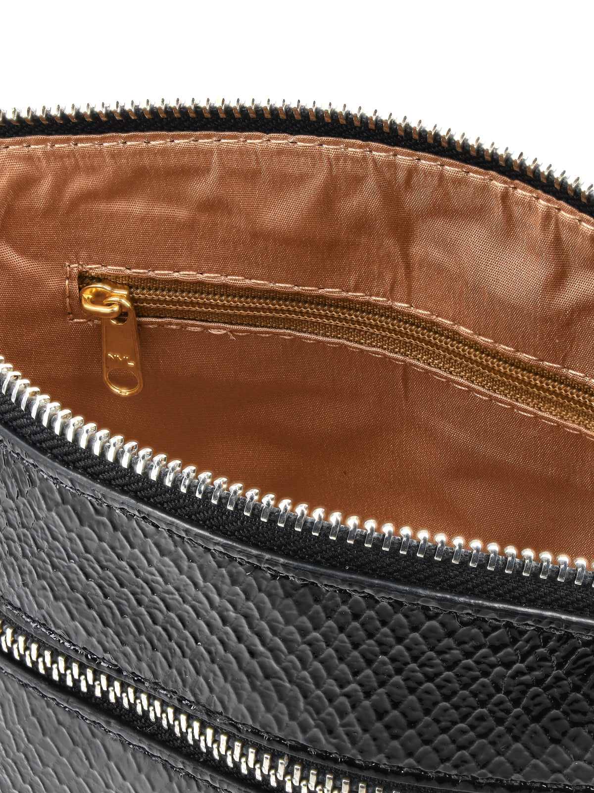 Cartera Claire Negro Reptil Charol