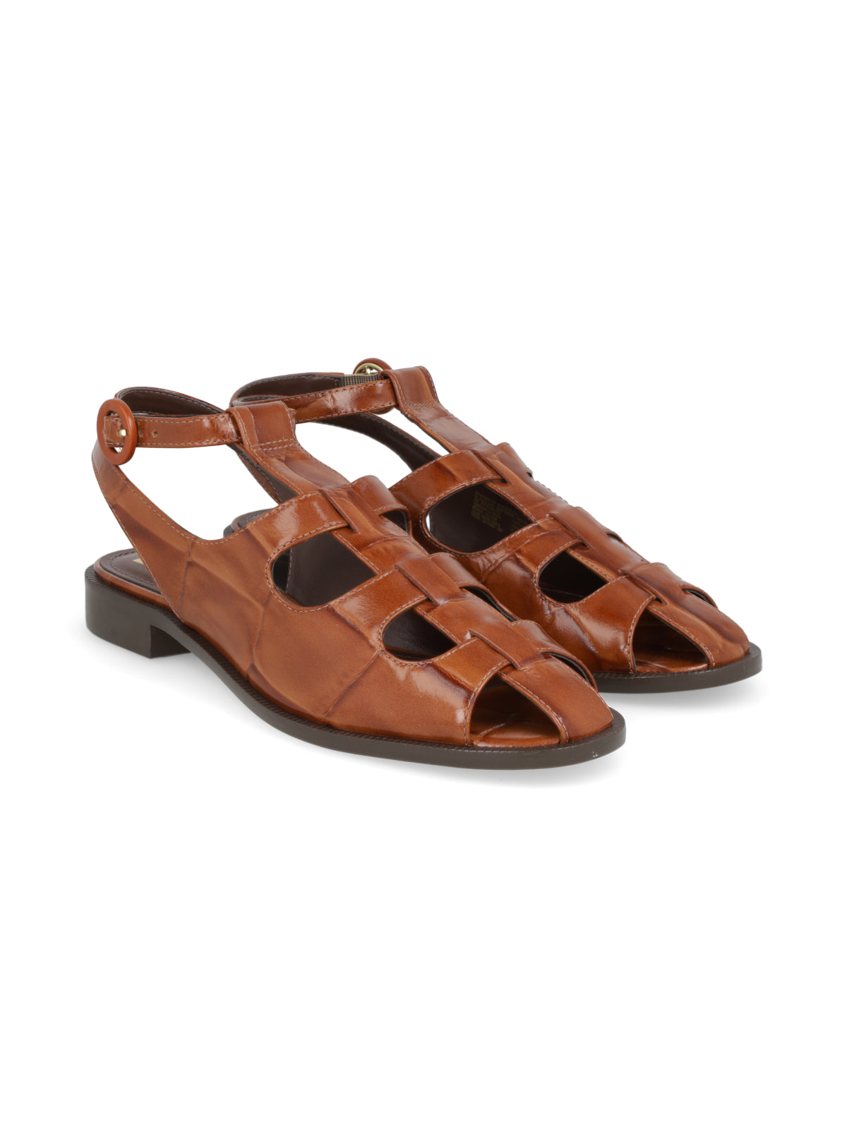 Sandalia Bolsena Cognac Croco