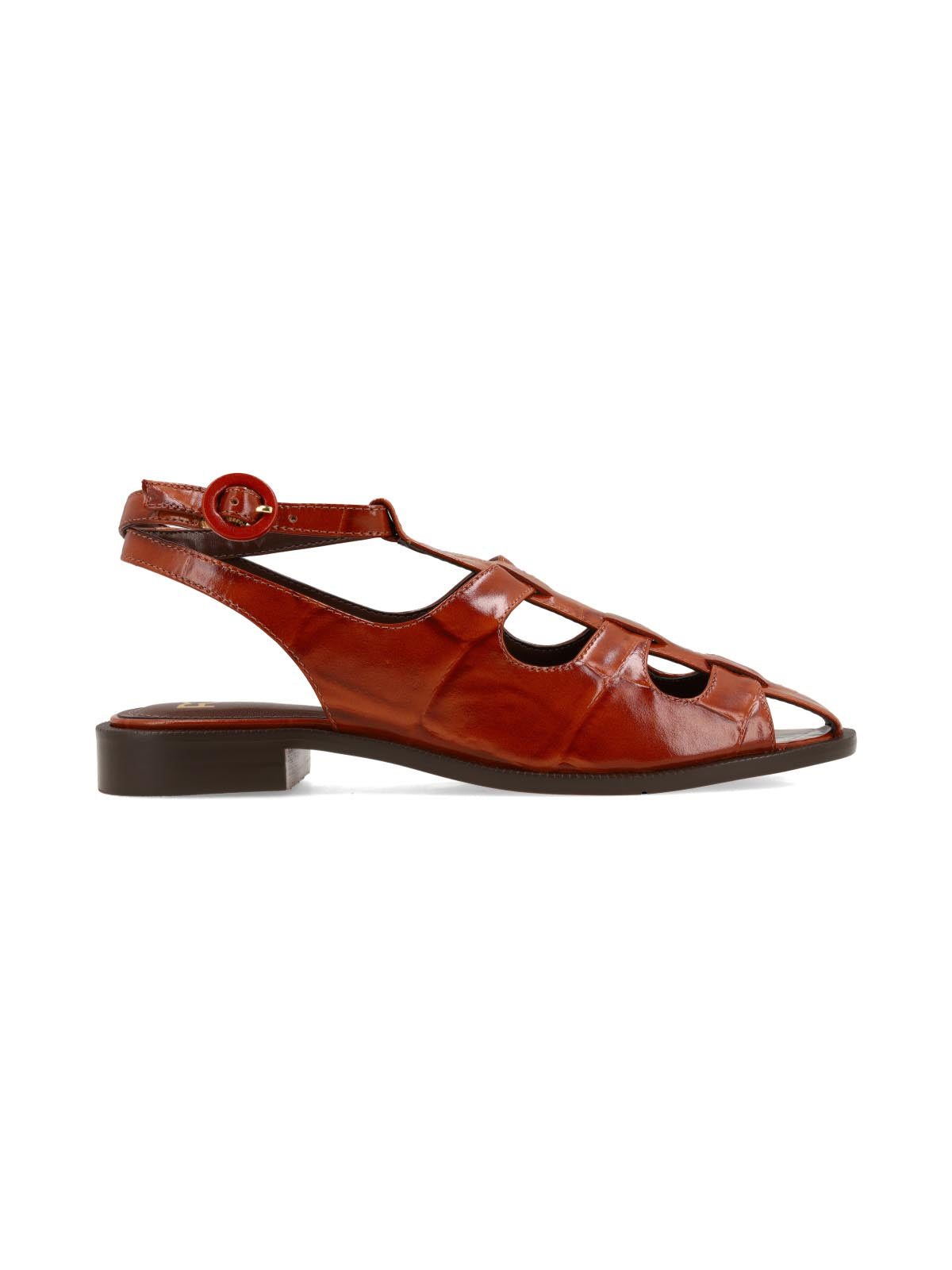Sandalia Bolsena Cognac Croco
