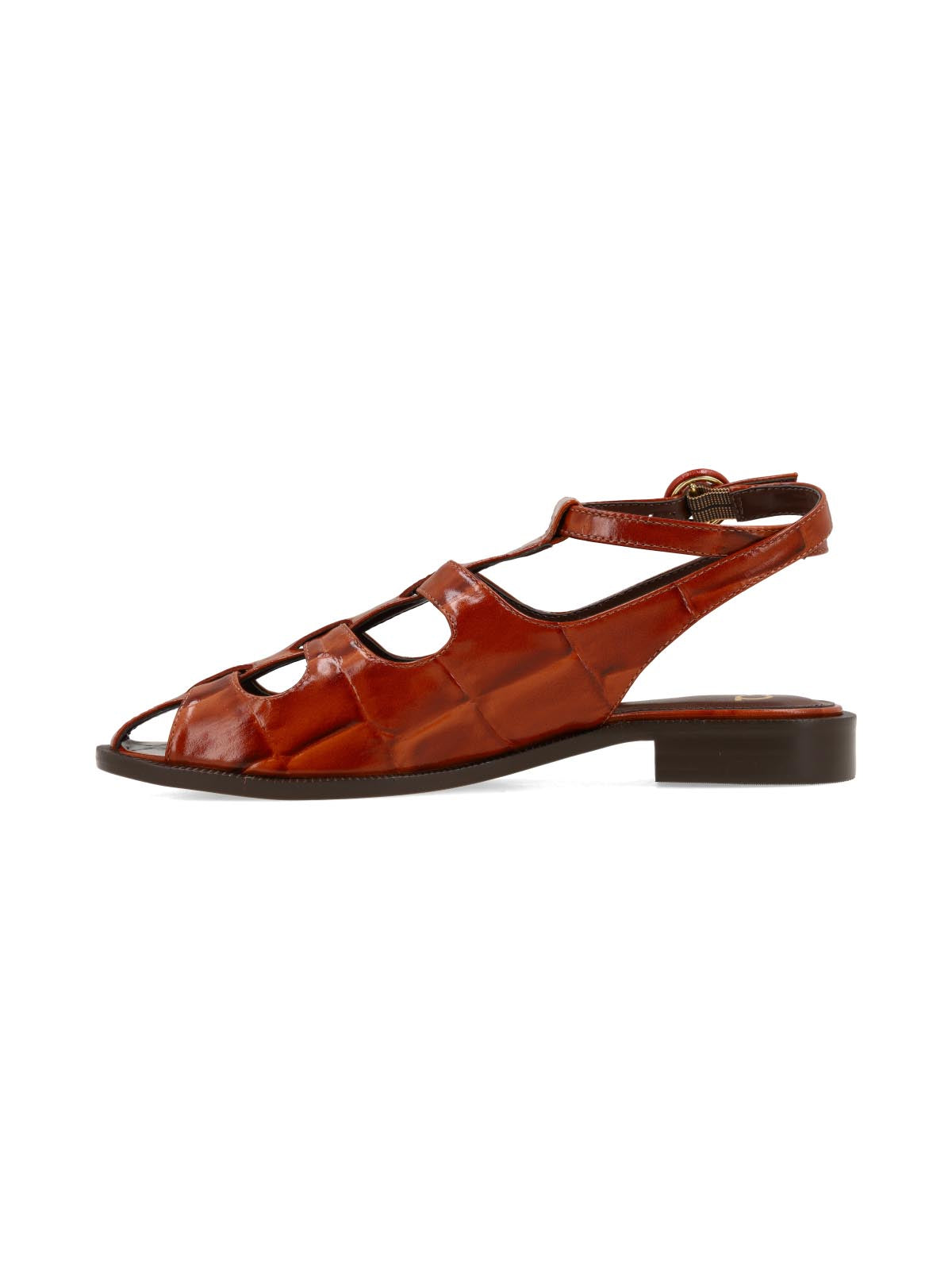 Sandalia Bolsena Cognac Croco